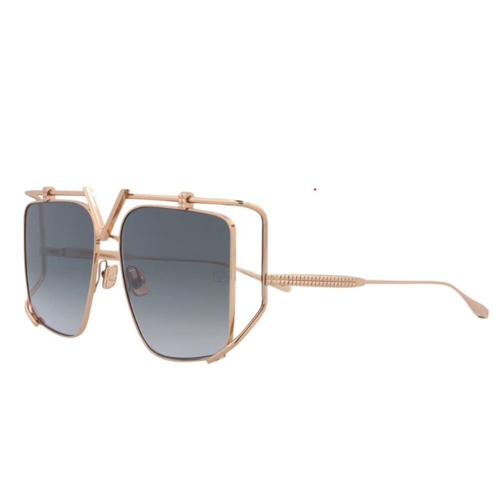 Valentino Oversized Metal Frame Sunglasses